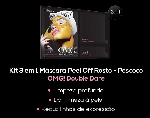 Blog- Kit 3 em 1 Máscara Peel Off Rosto + Pescoço OMG! Double Dare BeautyList -Lançamento-2